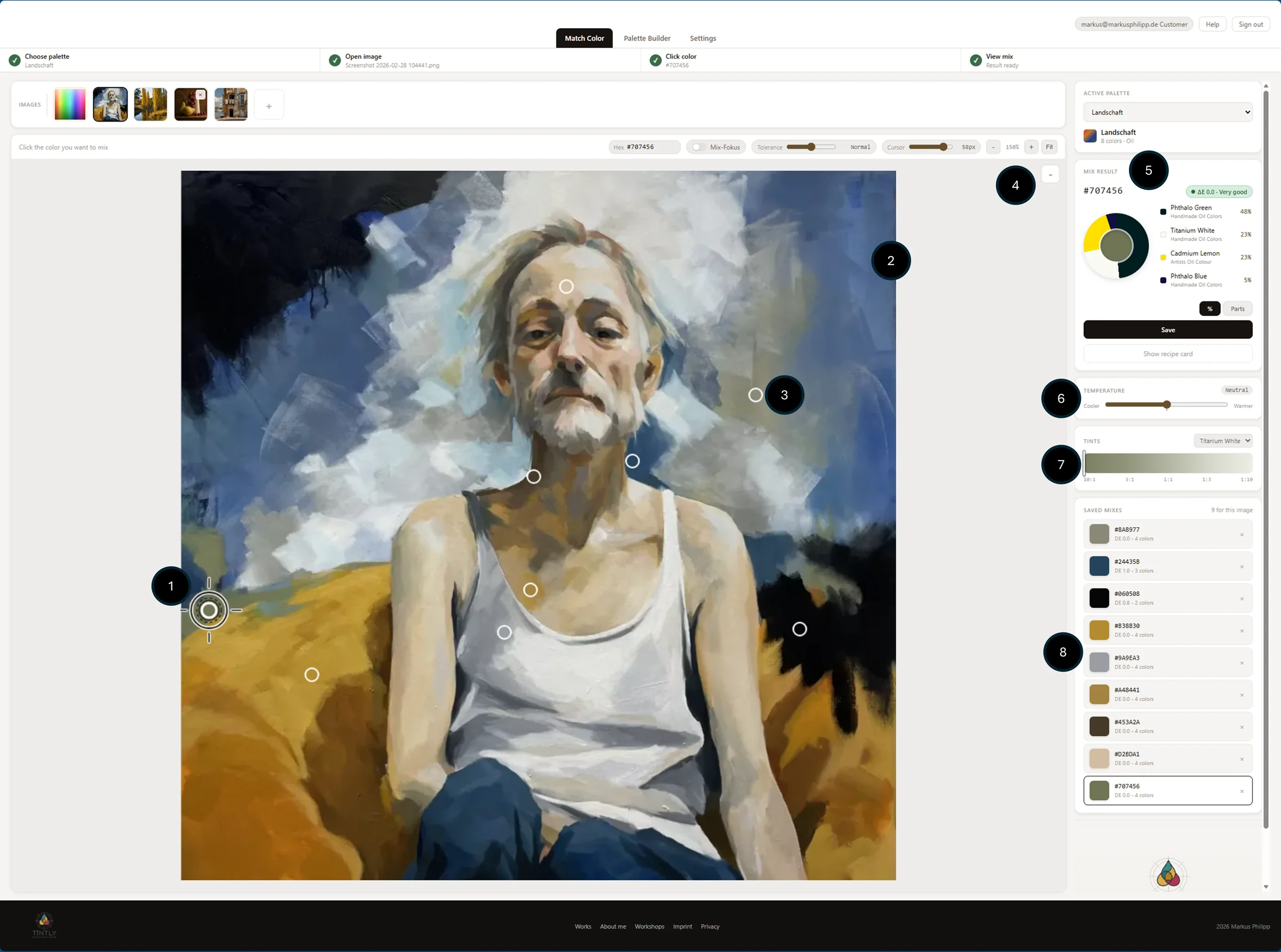 Color matching active